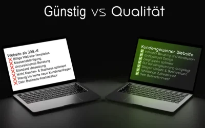 Billige Website vs massgeschneiderte Lösung